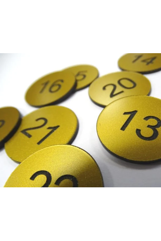 Brass Effect Table Numbers