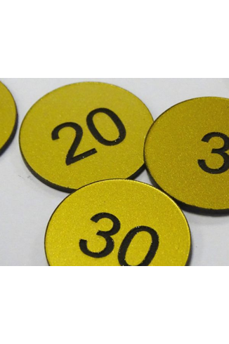 Brass Effect Table Numbers